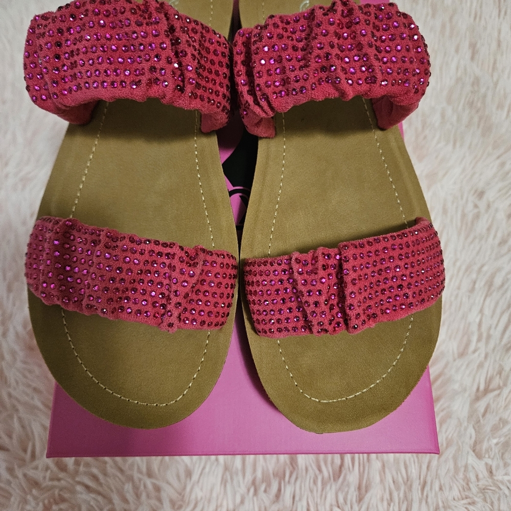 Corkys Fuchsia Rhinestone Women's Sandals - Picture 4 of 7